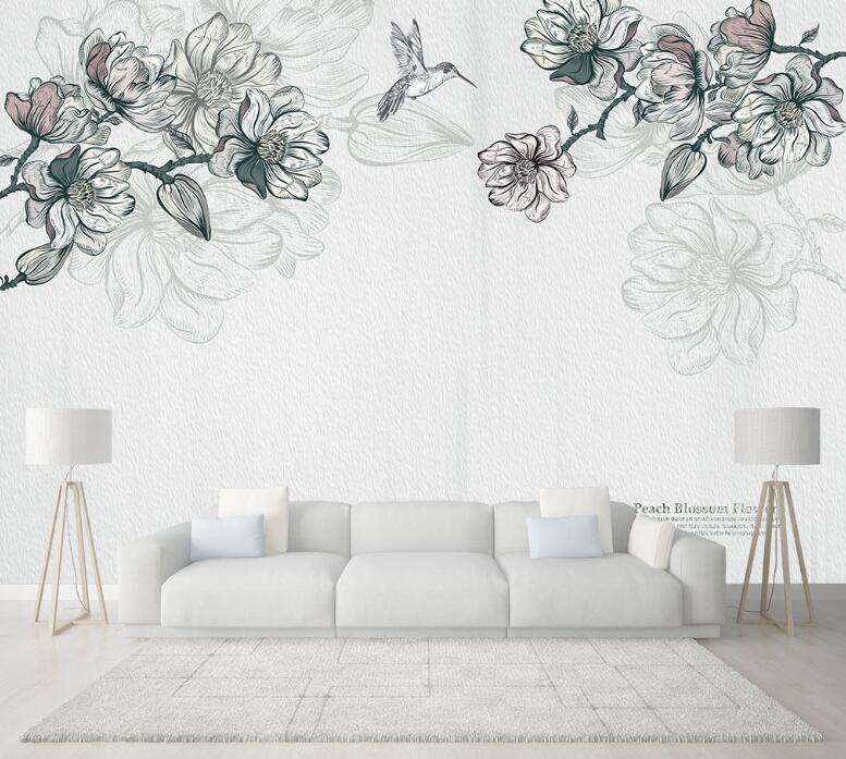 3D Plain Flowers 865 Wall Murals