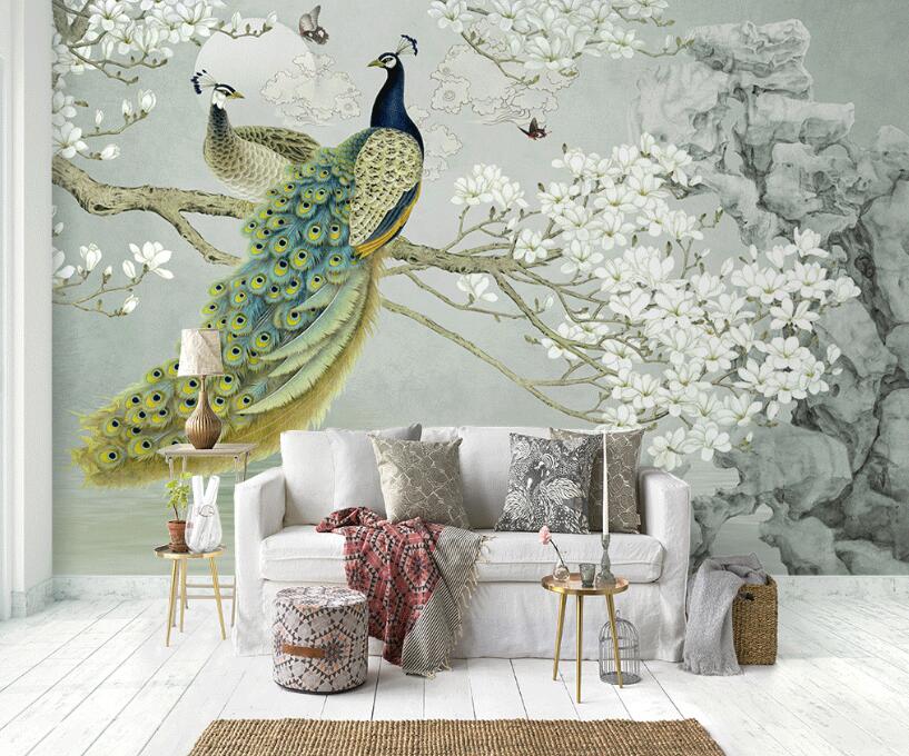 3D Gorgeous Peacock 862 Wall Murals