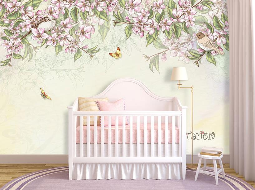 3D Purple Flower Wisteria 859 Wall Murals