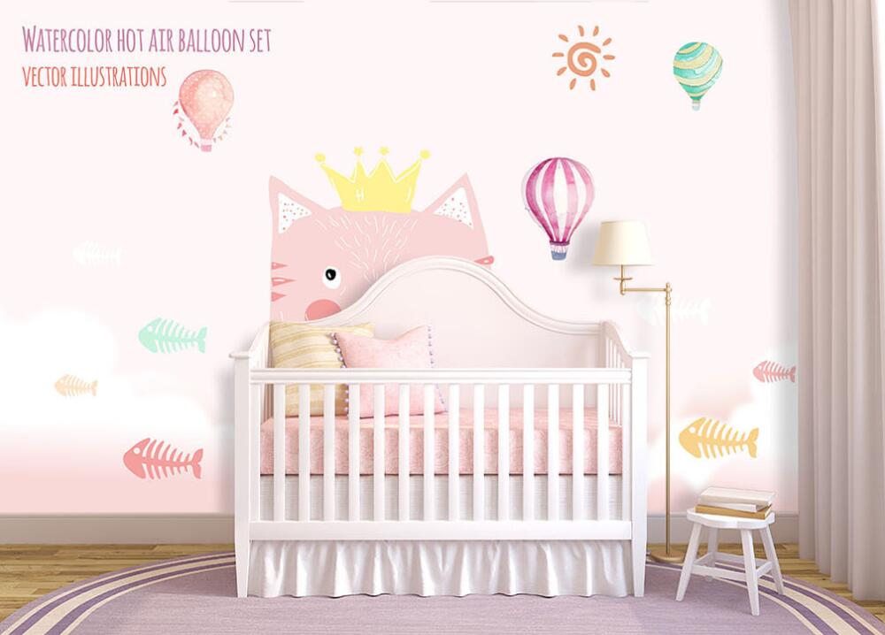 3D Pink Kitten 047 Wall Murals