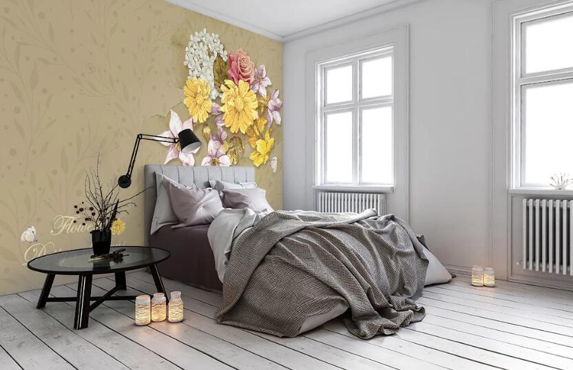 3D Gorgeous Flower Clusters 036 Wall Murals