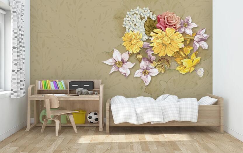 3D Gorgeous Flower Clusters 036 Wall Murals