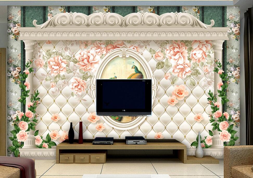 3D Noble Peacock 018 Wall Murals