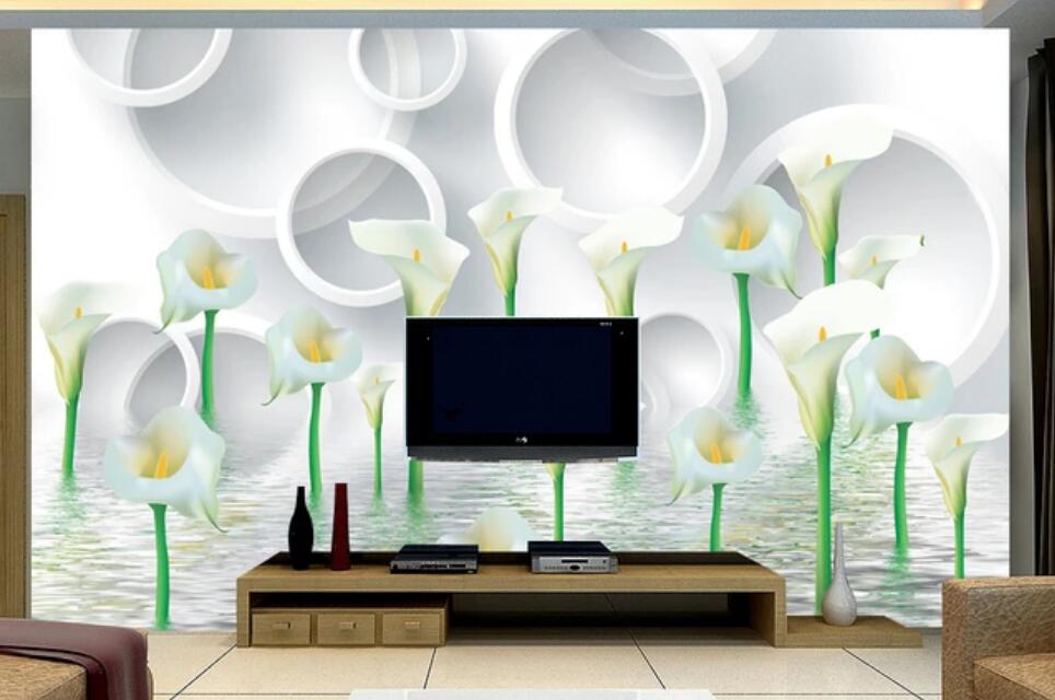 3D Lilies Bloom 003 Wall Murals