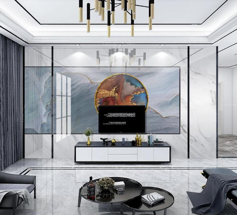 3D Landscape Round 345 Wall Murals