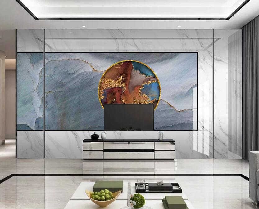 3D Landscape Round 345 Wall Murals