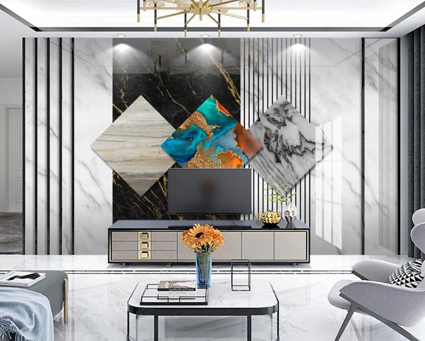 3D Diamond Pattern 335 Wall Murals