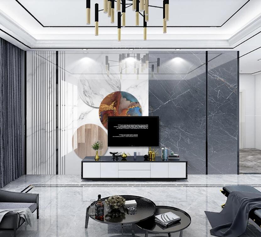 3D Three-color Disc 334 Wall Murals