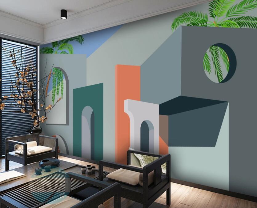 3D Morandi Building 310 Wall Murals