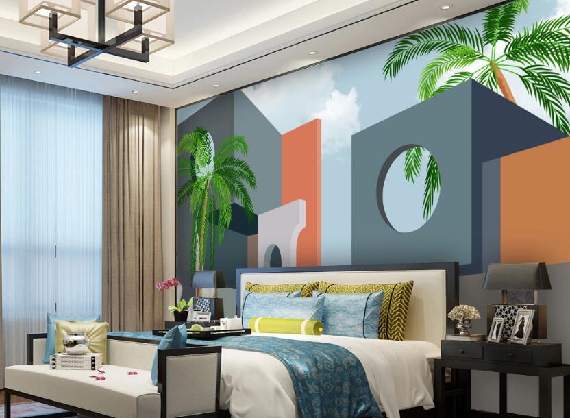 3D Coconut Tree 309 Wall Murals