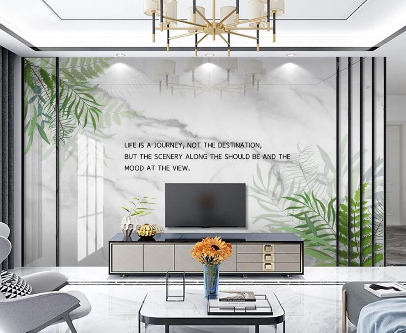 3D Verdant Green Leaves 291 Wall Murals