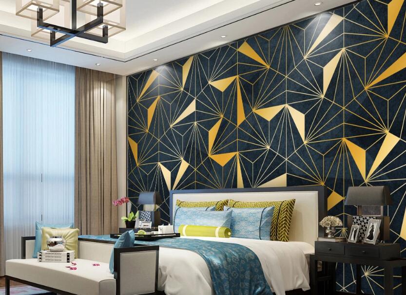 3D Golden Triangle 289 Wall Murals