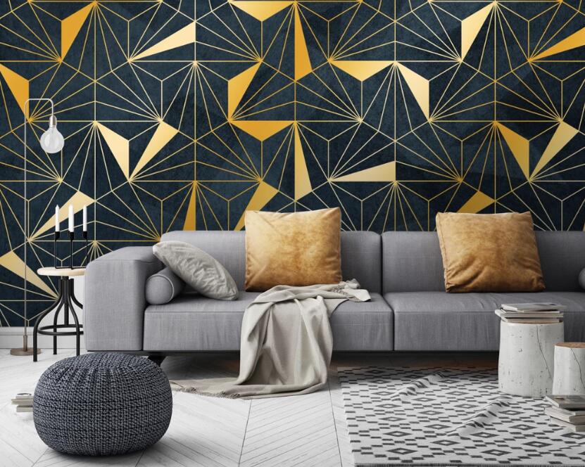 3D Golden Triangle 289 Wall Murals