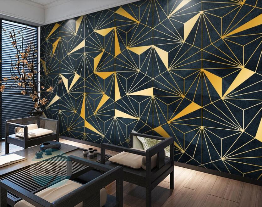 3D Golden Triangle 289 Wall Murals