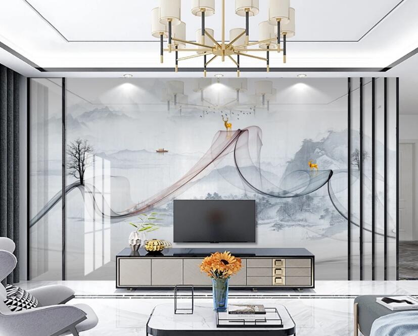 3D Elegant Ribbon 272 Wall Murals