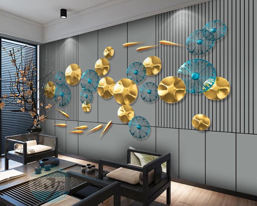 3D Two-color Disc 256 Wall Murals