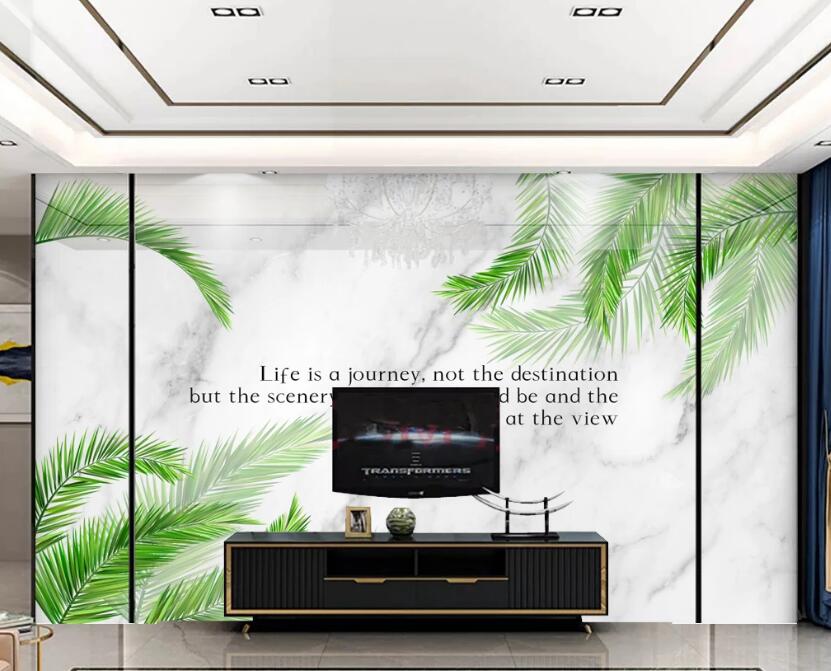 3D Green Leaf 226 Wall Murals