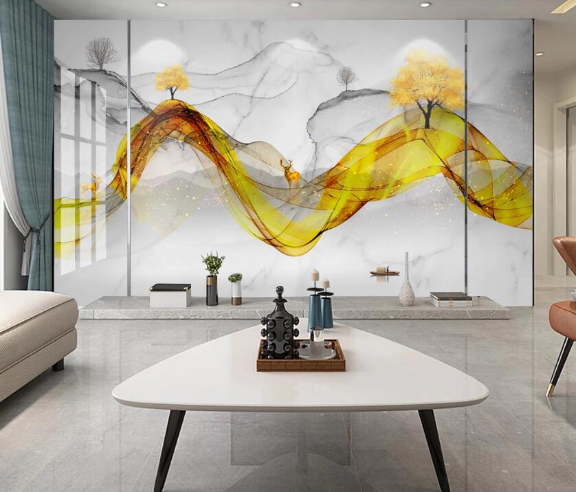 3D Ribbon Trees 218 Wall Murals