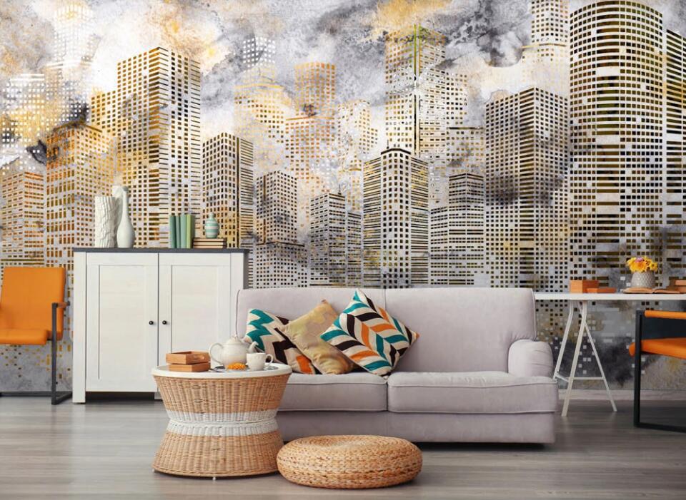3D High-rise Building 204 Wall Murals