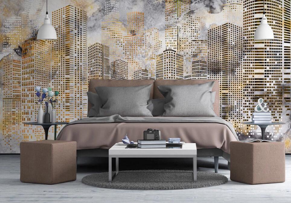 3D High-rise Building 204 Wall Murals