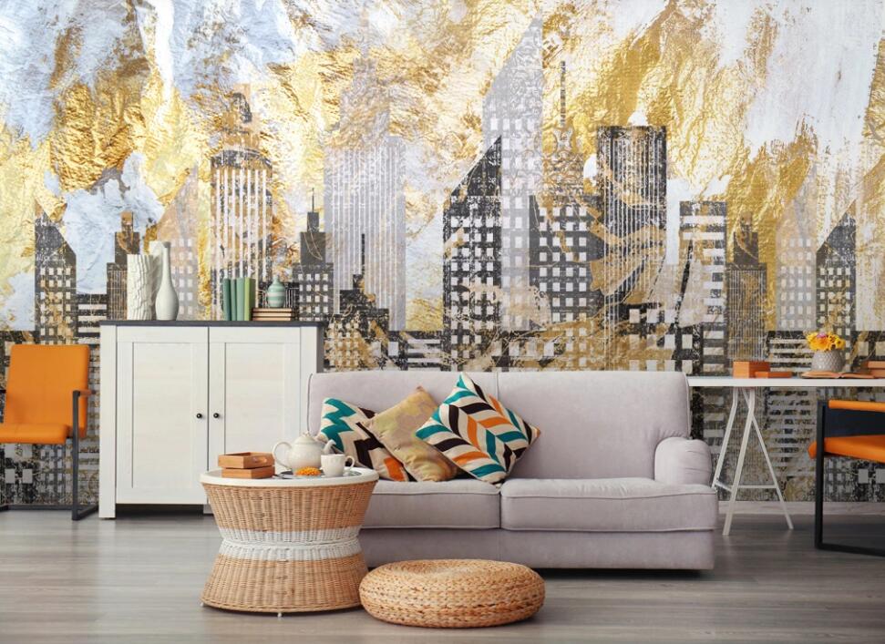 3D Building Arrangement 203 Wall Murals