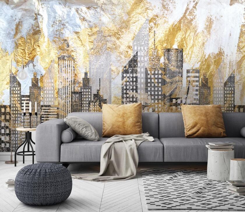 3D Building Arrangement 203 Wall Murals