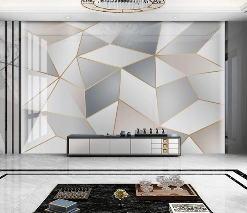 3D Three-color Stitching 187 Wall Murals