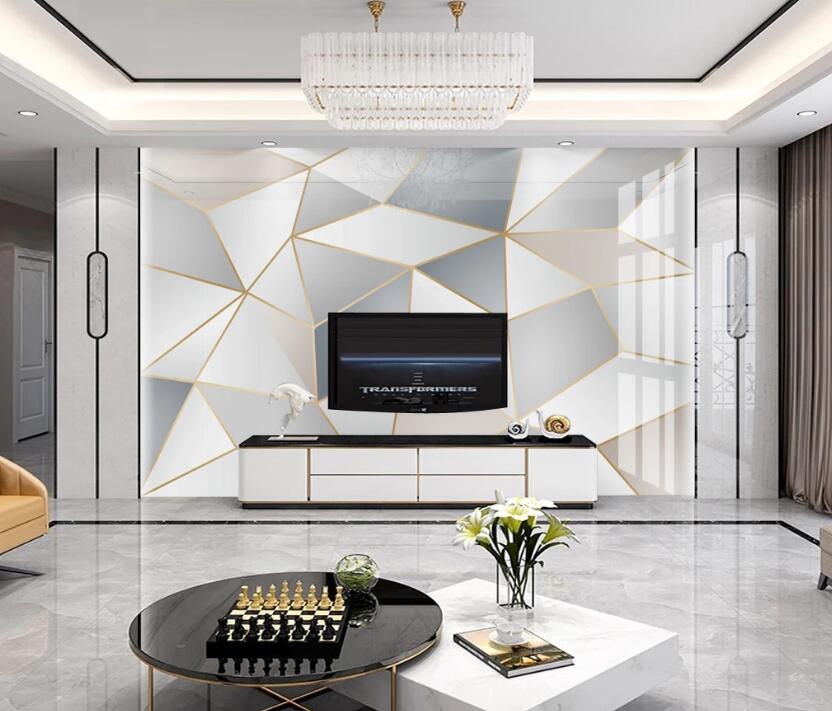 3D Three-color Stitching 187 Wall Murals