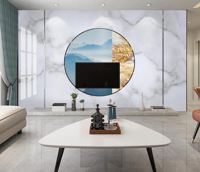 3D Round Fan Scenery 176 Wall Murals