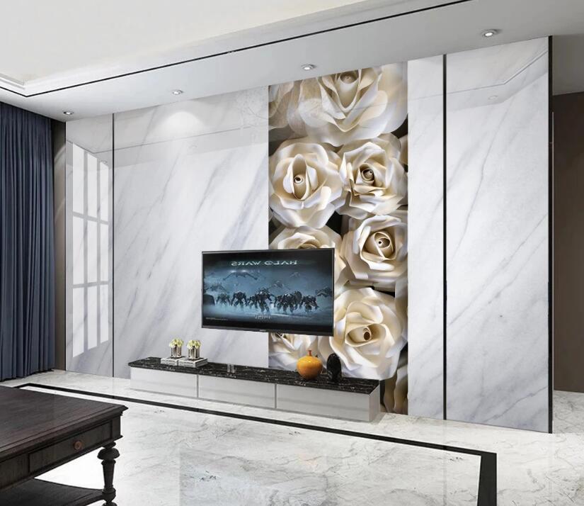 3D Cascading Flowers 174 Wall Murals