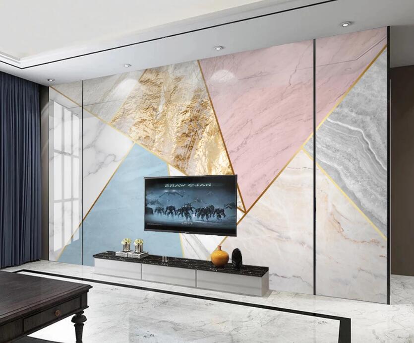 3D Five-color Tiles 166 Wall Murals