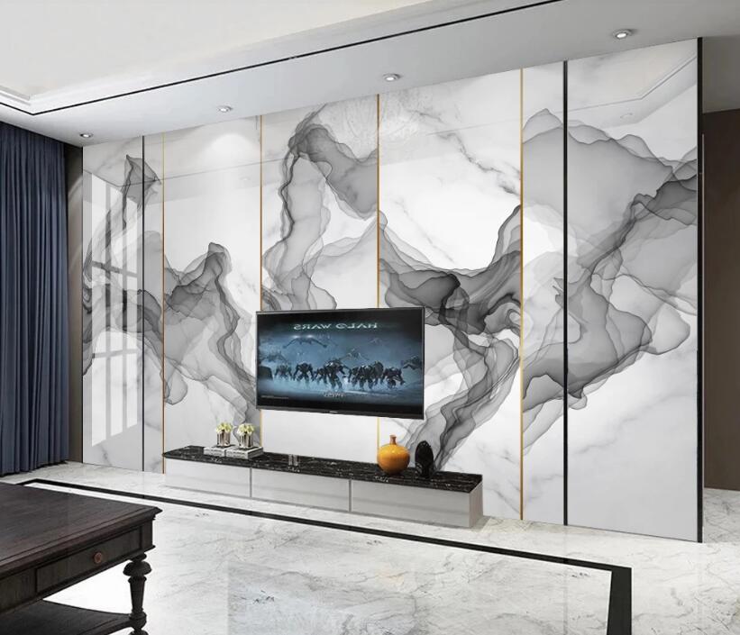 3D Elegant Ink Silk 159 Wall Murals