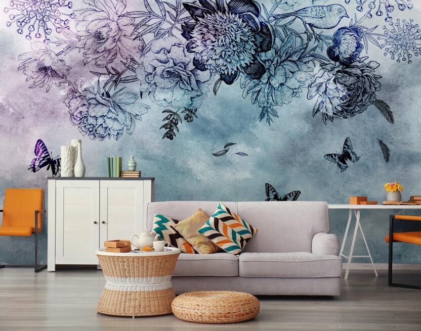 3D Dream Flower 153 Wall Murals