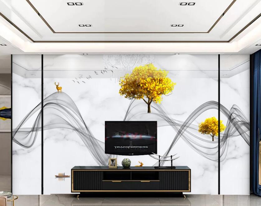 3D Ink Satin Tree 140 Wall Murals