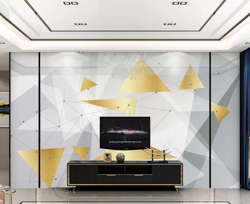 3D Golden Triangle 122 Wall Murals