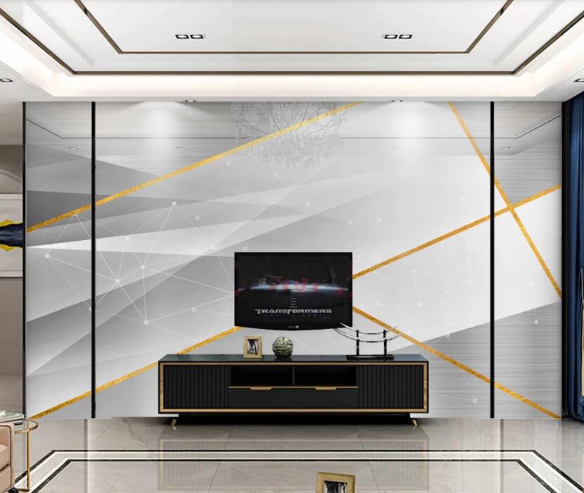 3D Staggered Lines 112 Wall Murals