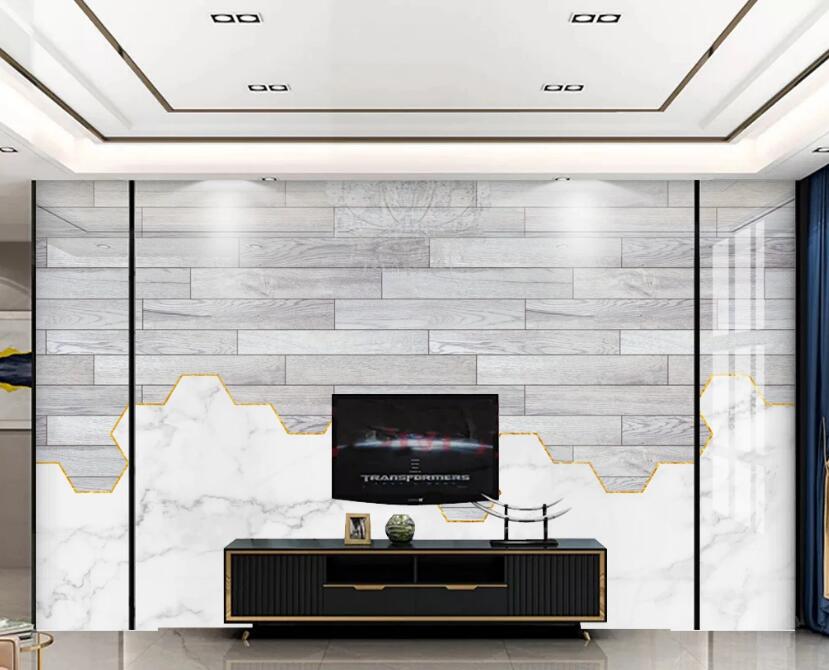 3D Gray Long Brick 107 Wall Murals