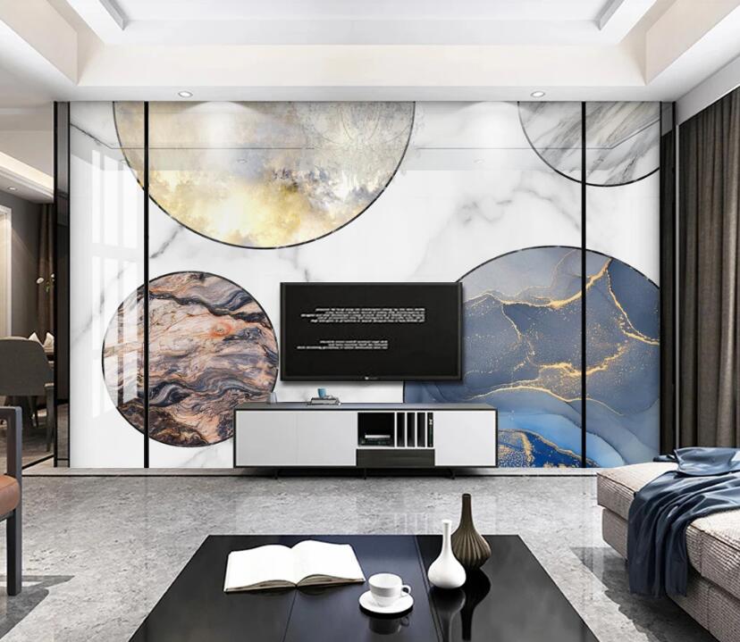 3D Round Fan Scenery 095 Wall Murals