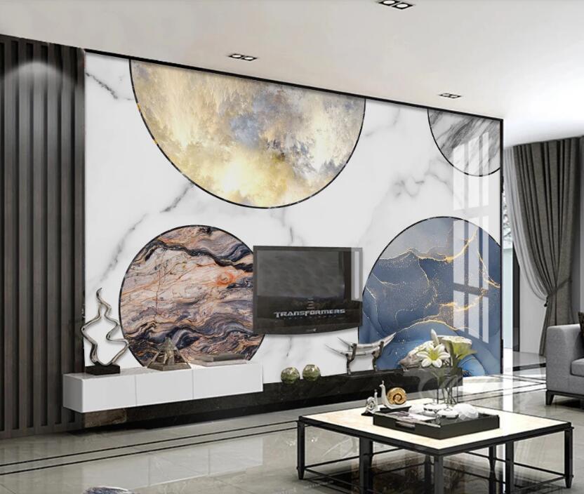 3D Round Fan Scenery 095 Wall Murals