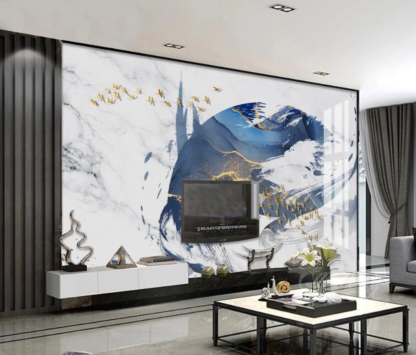 3D Blue Jinghong 081 Wall Murals