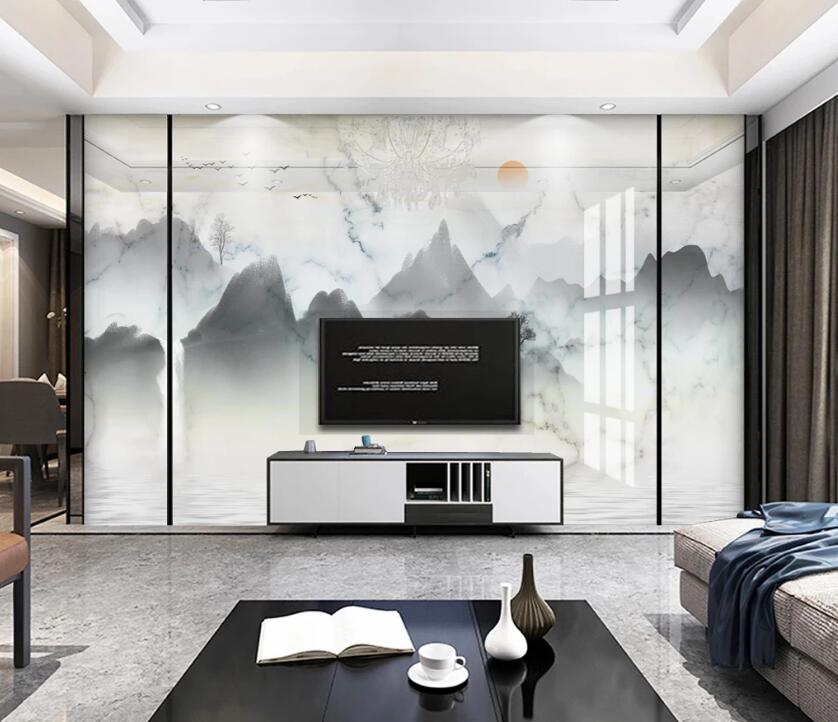 3D Looming Mountain 060 Wall Murals