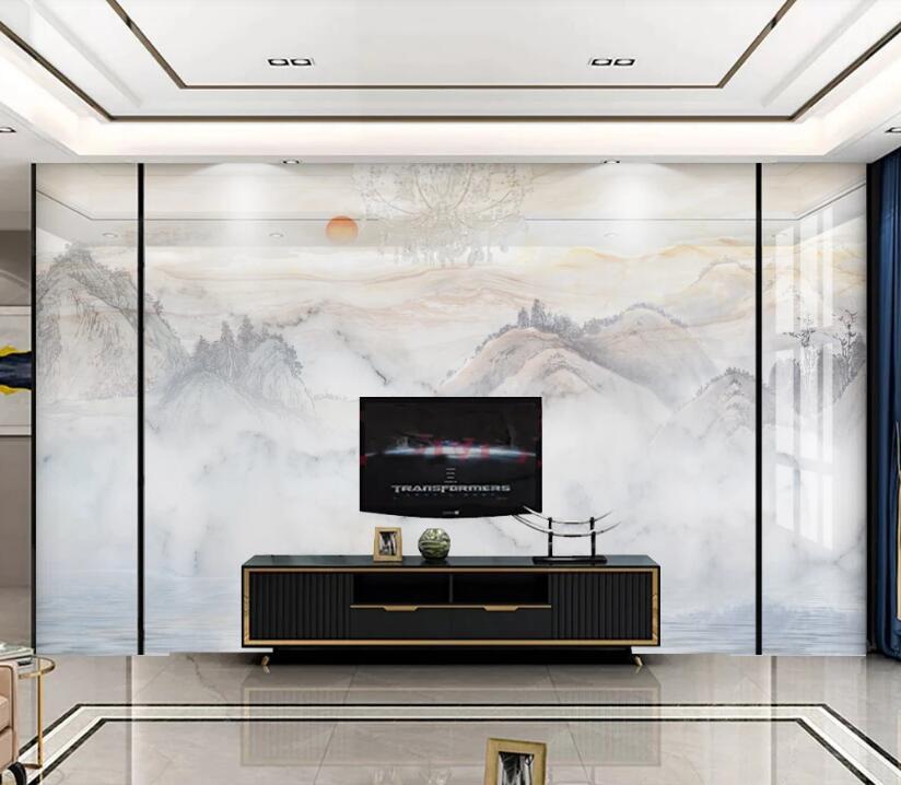 3D Misty Mountain 853 Wall Murals