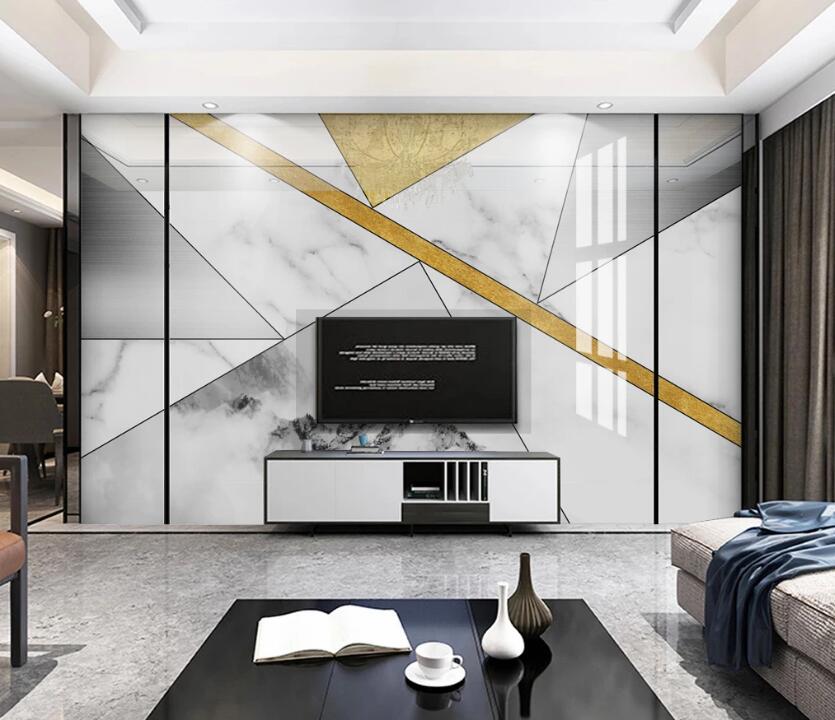 3D Marble Geometric Texture 849 Wall Murals