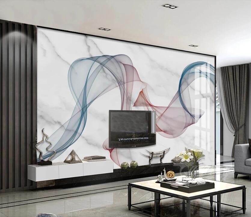 3D Two-color Ribbon Elegant 843 Wall Murals