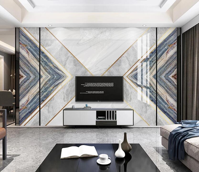 3D Triangle Texture Level 791 Wall Murals