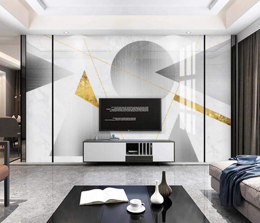 3D Grey Geometry 770 Wall Murals
