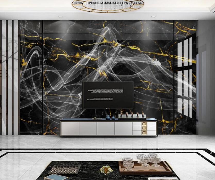 3D White Silk Winding 767 Wall Murals