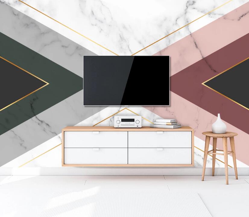 3D Morandi Stacked Triangles 764 Wall Murals