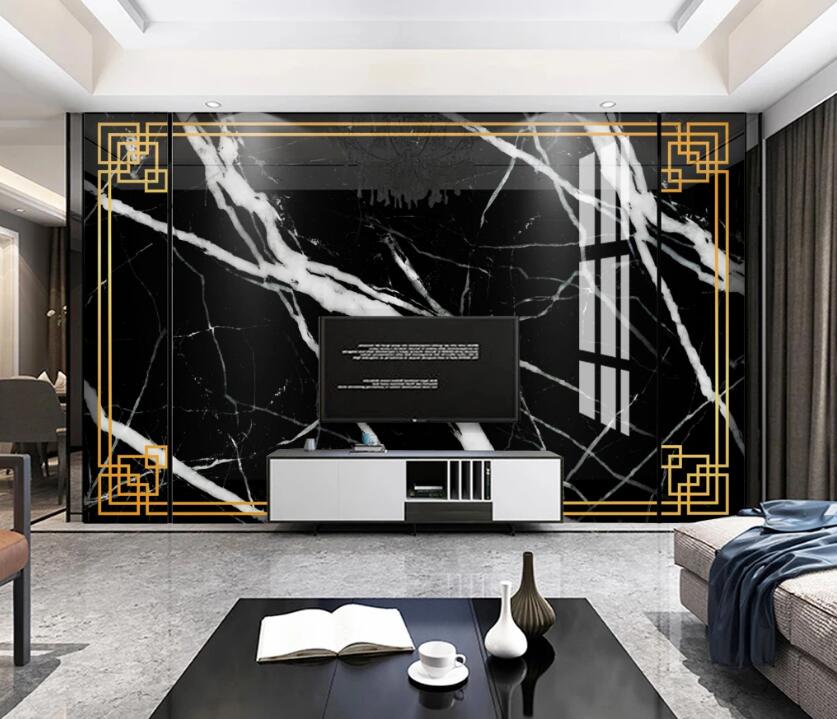 3D Black Texture 762 Wall Murals