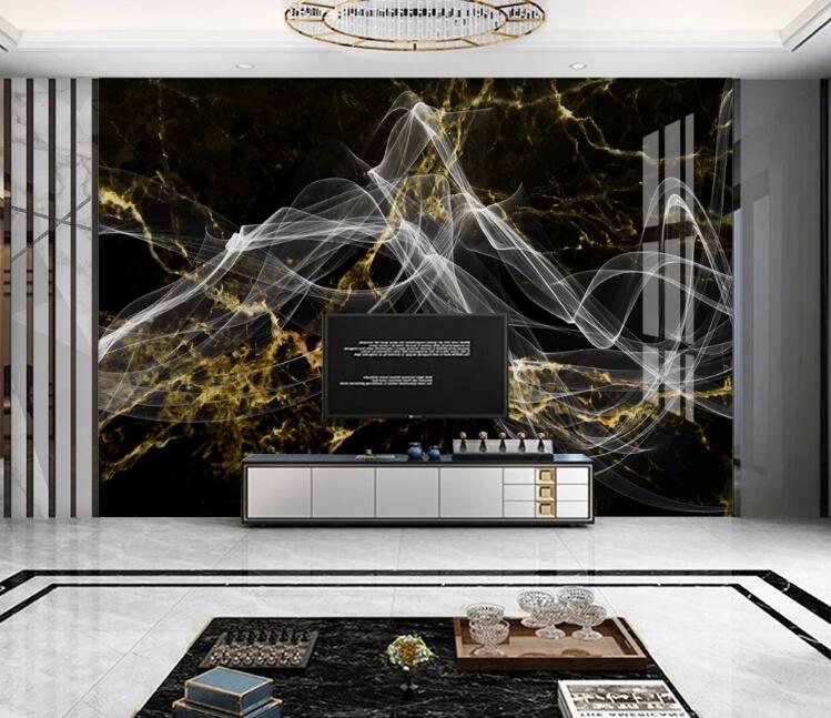3D Black Misty 450 Wall Murals